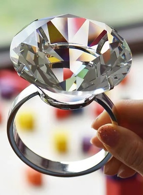 超大钻戒表白神器创意钻石戒指展示道具七夕情人节结婚求婚纪念礼