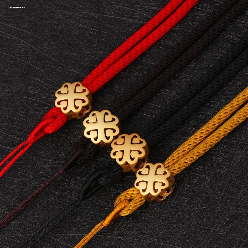 天珠挂绳挂脖锁骨项链绳子桶珠西藏饰品手工编织男女玉吊坠绳 - 图0