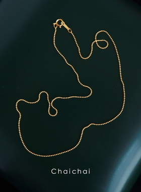14k包金豆豆链女项链百搭