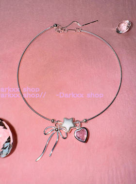 星星串珠蝴蝶结少女手镯925银