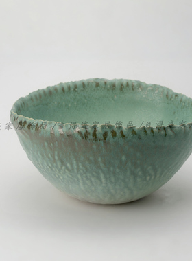 景德镇侘寂风陶瓷手工果盆样板间售楼部酒店客厅餐厅桌面软装果盘