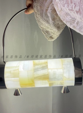 现代新中式风客厅卧室床头柜摆饰极简样板间酒店前台艺术创意个性