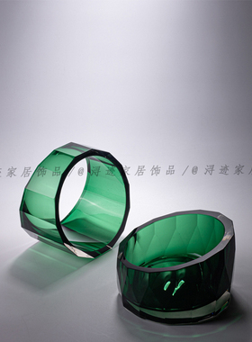 轻奢极简艺术玻璃摆件样板间客厅书房书柜玄关小众家居软装摆件