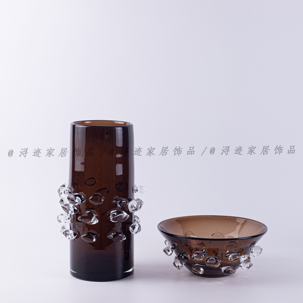 现代轻奢样板间售楼处客厅餐桌台面玻璃花器装饰花瓶插花软装摆件,淘宝优惠券,粉丝福利购,淘宝优惠卷