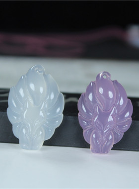 天然玛瑙九尾狐吊坠女