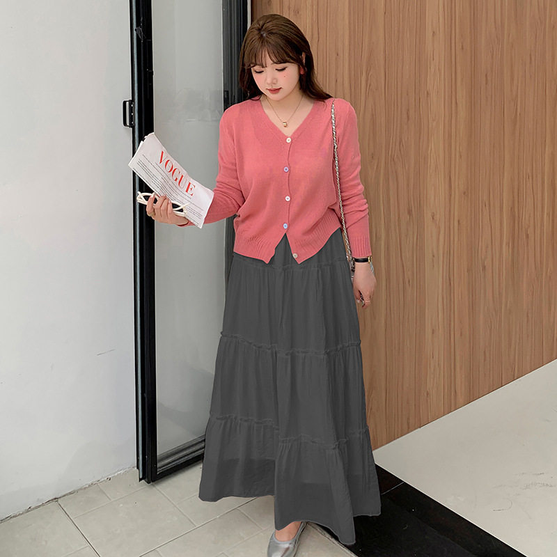 2024夏季新款初恋小清新大码白色半身裙长款胖mm洋气减龄蛋糕裙子,淘宝优惠券,粉丝福利购,淘宝优惠卷