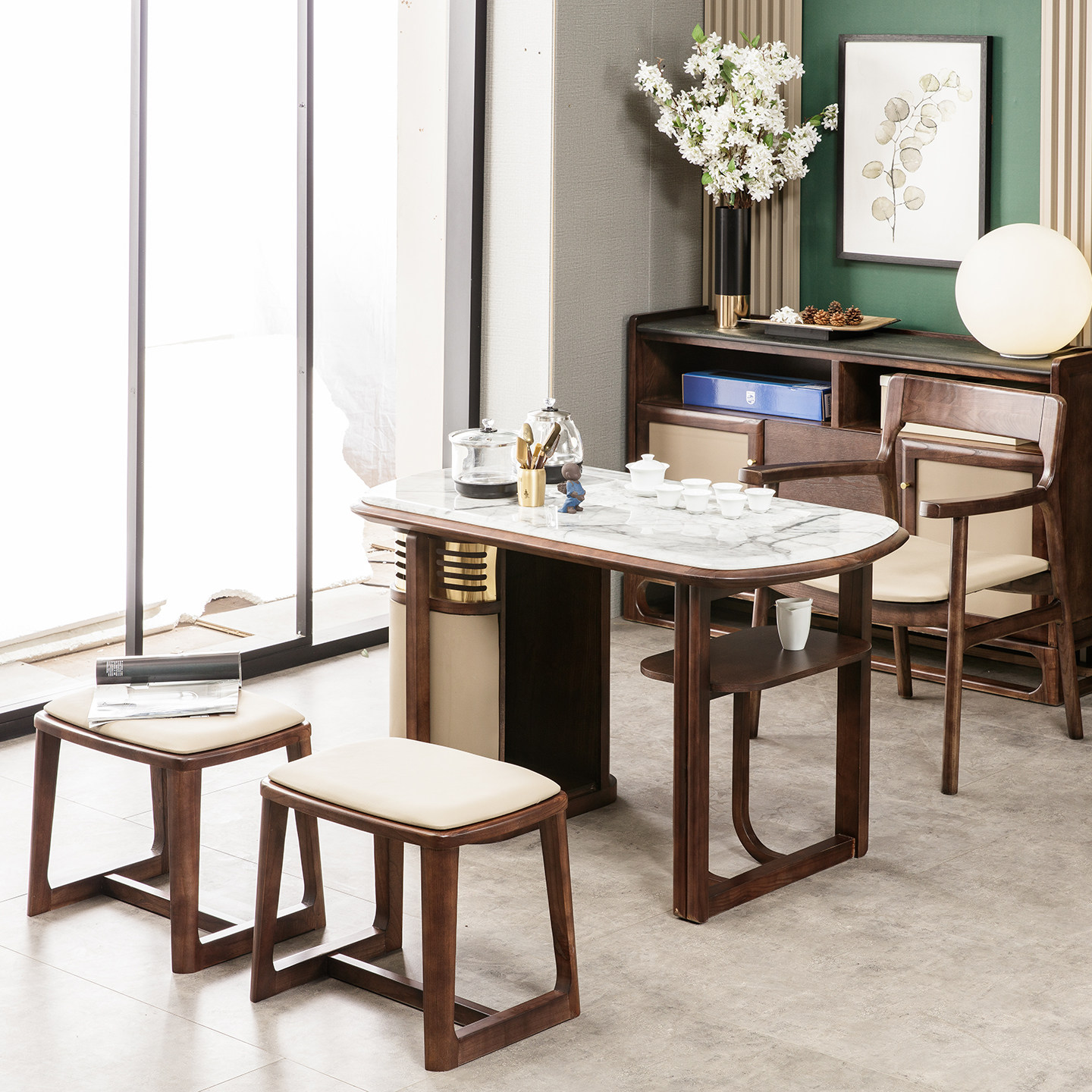 轻奢阳台茶桌椅组合功夫泡茶桌现代实木书房办公室茶室家用小茶台,淘宝优惠券,粉丝福利购,淘宝优惠卷