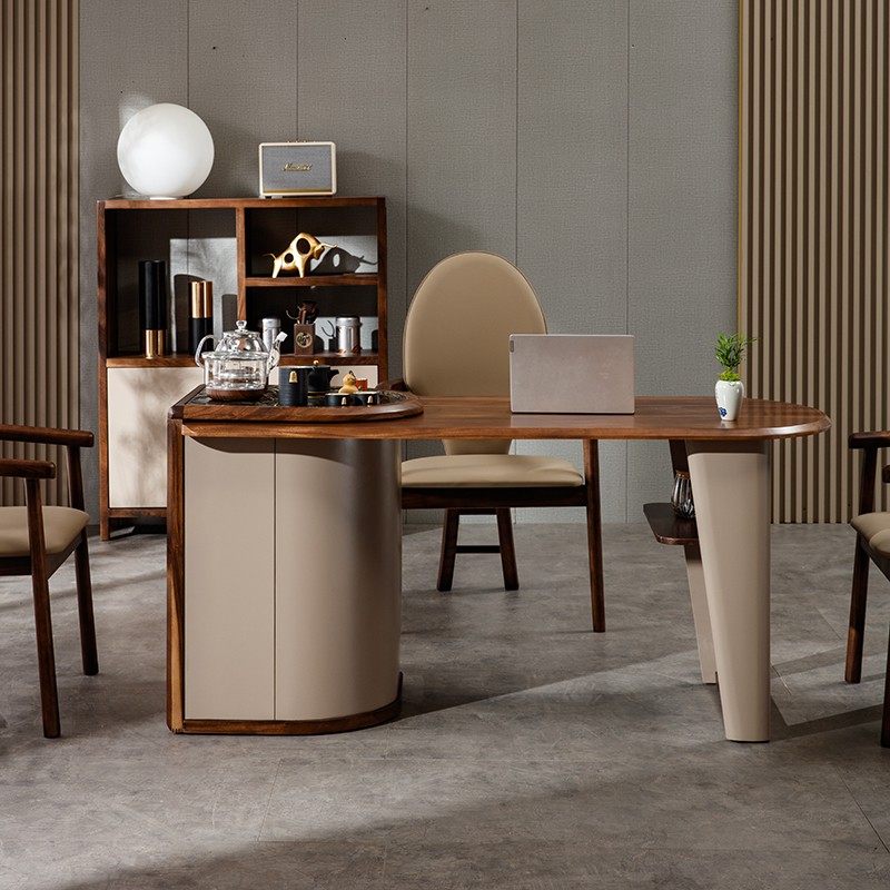 茶桌椅组合实木多功能书桌轻奢家用阳台茶餐桌一体简约现代泡茶台,淘宝优惠券,粉丝福利购,淘宝优惠卷