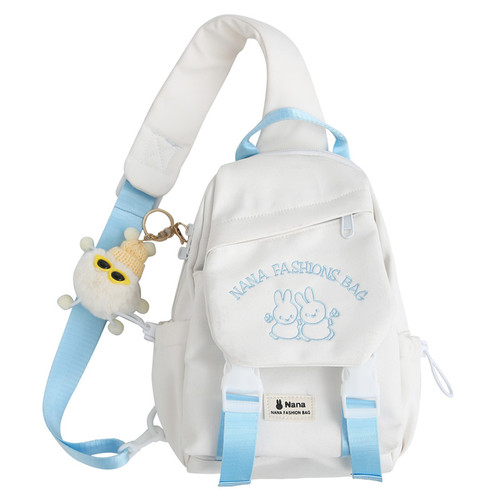 斜挎包女2024新款包包休闲女孩洋气骑行小背包平板小学生儿童胸包 - 图3