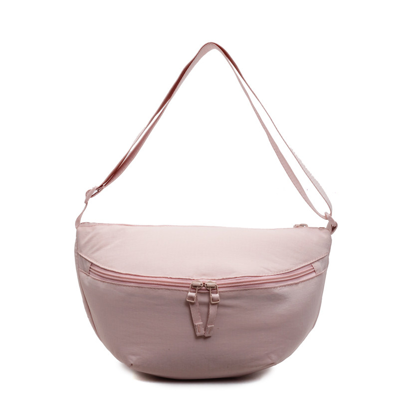 轻便包包女休闲尼龙布防泼水马鞍包大容量简约纯色单肩斜挎小包,淘宝优惠券,粉丝福利购,淘宝优惠卷