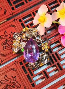 仟喜工艺紫水晶吊坠