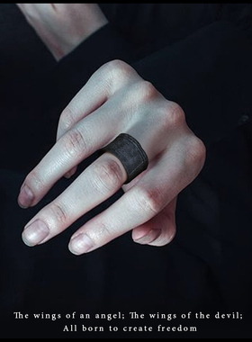 男士情侣纯银开口绷带戒指环