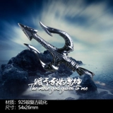 Ожерелье, ретро цепочка, подвеска, серебро 925 пробы, простой и элегантный дизайн, европейский стиль