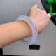 Mandalay Burmese Cui Selection Jade Natural Sky Blue Jade Bracelet High Ice Round Bar Live Room Special Photoshooting Link