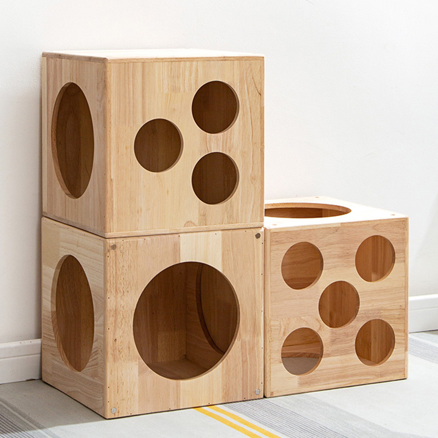 日式猫别墅猫爬架实木家用猫窝洞穴躲避窝猫咪玩具躲藏乐园宠物用,淘宝优惠券,粉丝福利购,淘宝优惠卷