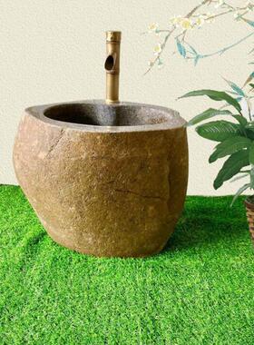 天然鹅卵石拖布池石头拖