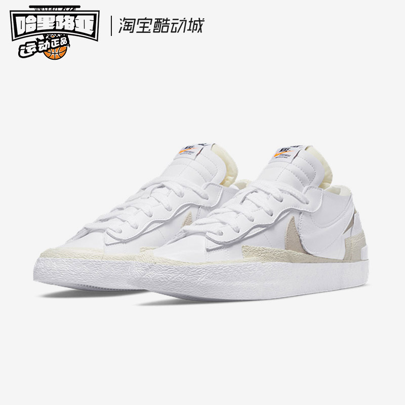 Sacai x Nike Blazer Low 联名解构开拓者低帮休闲板鞋DM6443-100 - 图0