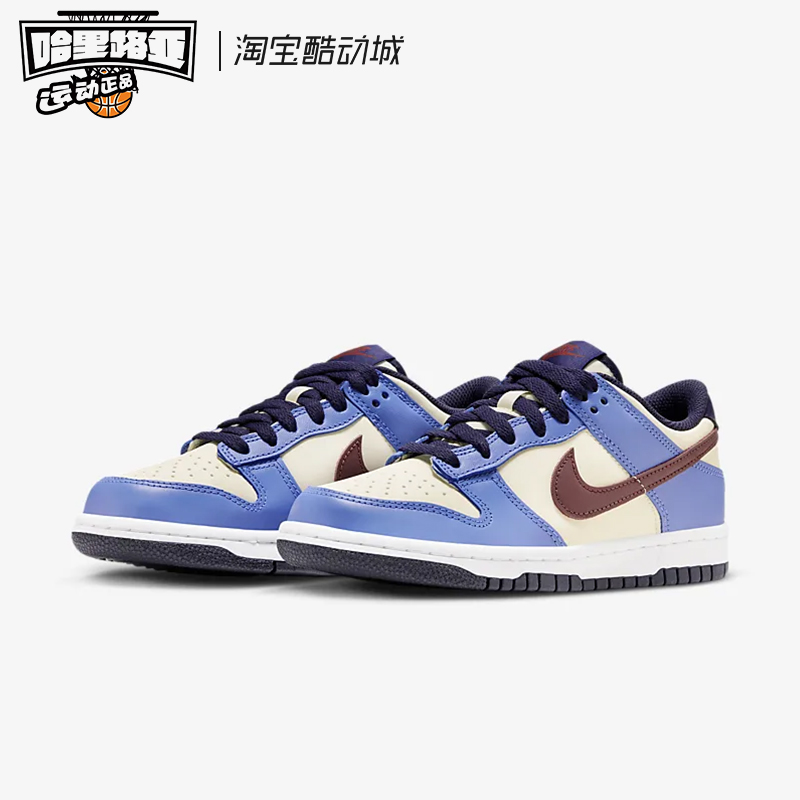 Nike/耐克 Dunk Low 防滑耐磨舒适 蓝米红休闲运动板鞋FV8119-161 - 图0