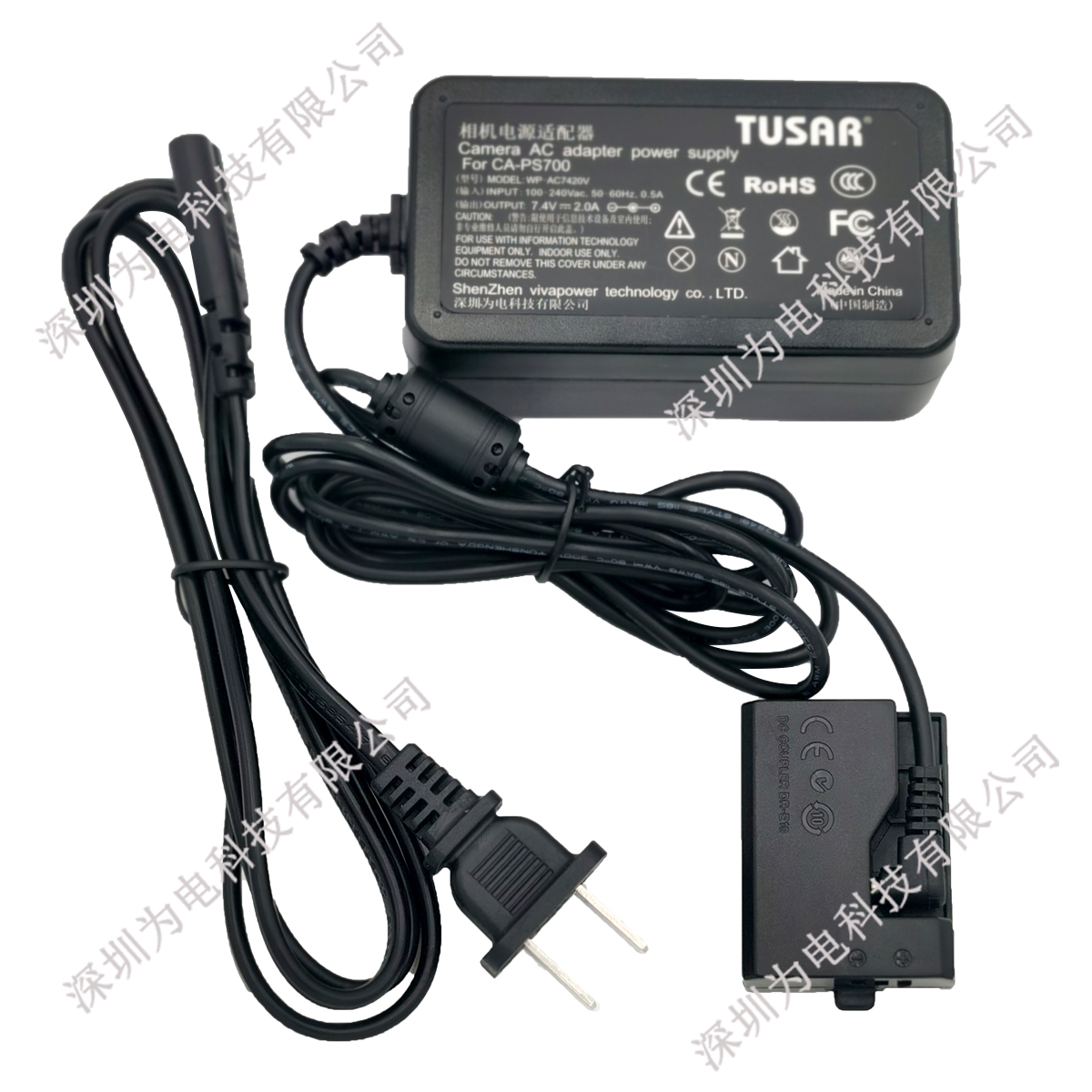 TUSAR适用佳能EOS 2000D KissX50 X70 X80假电池LP-E10电源适配器 - 图1