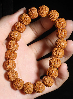 爆肉树王小金刚菩提手串佛珠文玩双龙纹金刚菩提男士盘玩手链