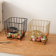 Desktop coffee storage basket with metal handle Nordic
