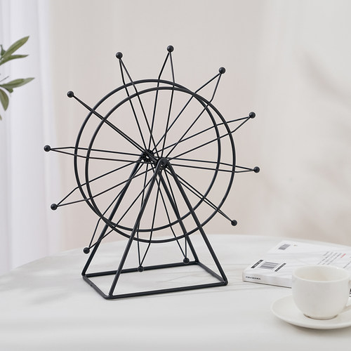 简约现代客厅电视柜酒柜装饰品摆件创意旋转摩天轮办公室桌面摆设 - 图2