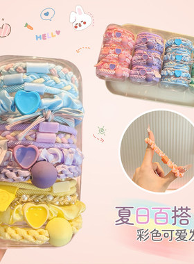女童扎头发绳韩版不伤发发圈头绳