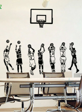 篮球nba墙贴乔丹科比哈登球星