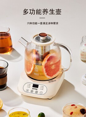 跨境110V养生壶小型玻璃煮茶器烧水壶花茶壶中国台湾美国加拿大