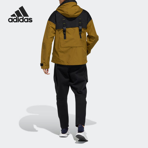 Adidas/阿迪达斯正品春季男子运动训练连帽夹克外套 GP0989 - 图0