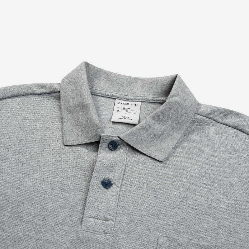 Skechers/斯凯奇正品夏季男子休闲针织短袖Polo衫L223M048-004F,淘宝优惠券,粉丝福利购,淘宝优惠卷