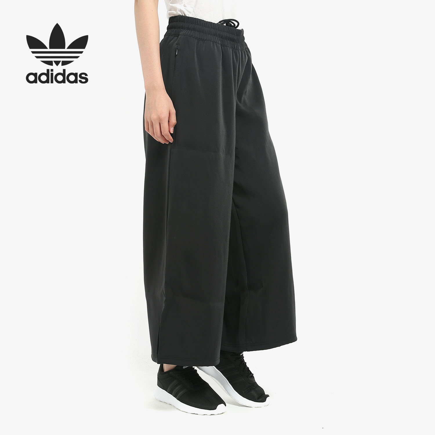 Adidas/阿迪达斯正品夏季新款三叶草女子运动休闲长裤 FL0029 - 图0