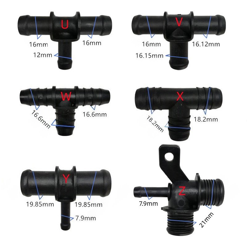 ID6 ID8 ID14原装等径变径3T型 三通尼龙管汽车燃油管橡胶管接头,淘宝优惠券,粉丝福利购,淘宝优惠卷