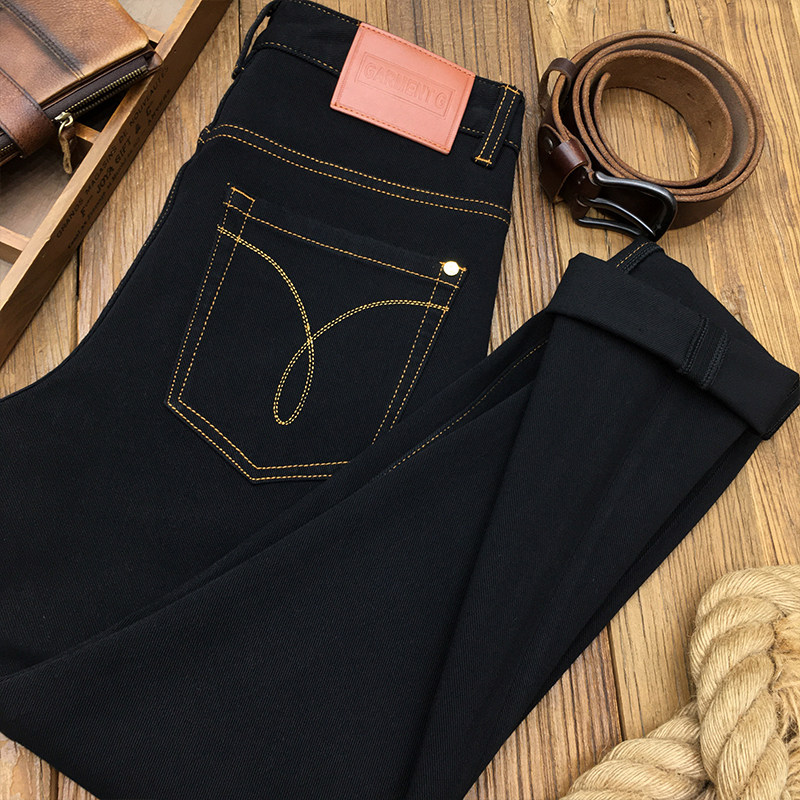 秋季黑色牛仔裤男九分裤2024新款百搭休闲弹力修身小脚长裤秋季款,淘宝优惠券,粉丝福利购,淘宝优惠卷