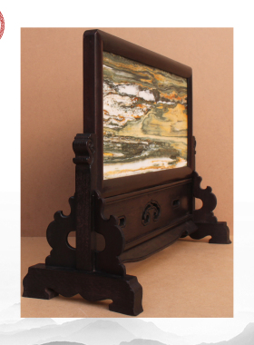 天然大理石画 油画石 云石 插屏座屏台屏 家居办公摆件靠山 奇石