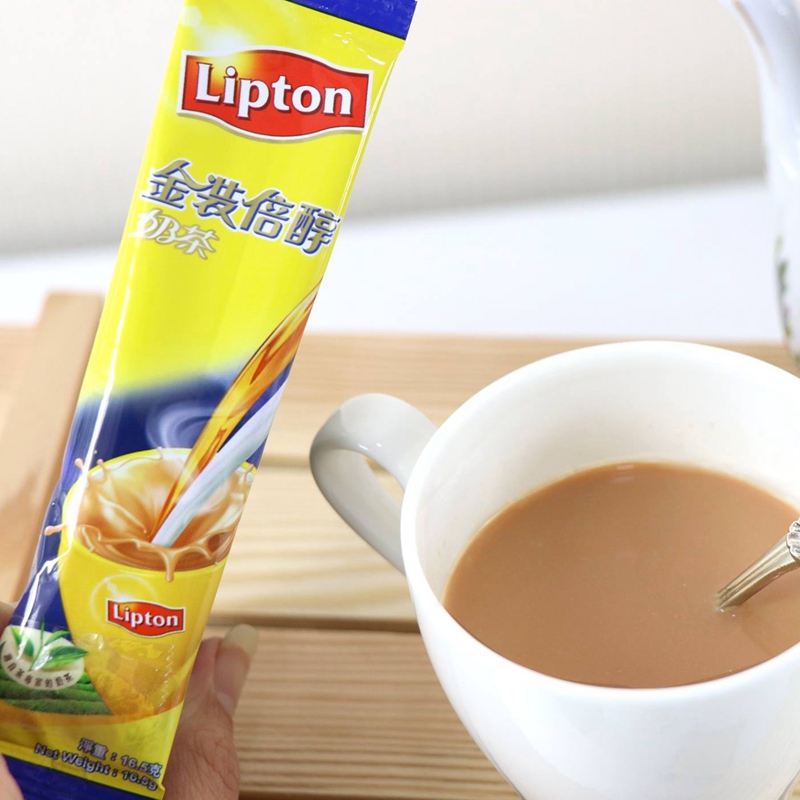 港版Lipton立顿Gold Milk Tea金装倍醇奶茶香浓原味港式奶茶冲饮-图2