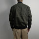 Vintage oil wax cloth baseball collar zipper jacket