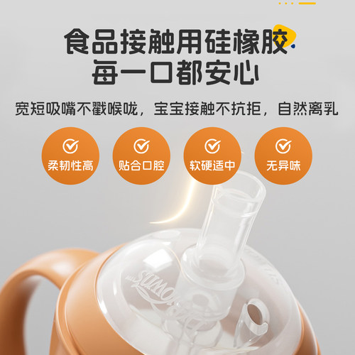 布朗博士PPSU重力球吸管宽口奶瓶1-2岁以上大容量大月龄学饮 - 图0