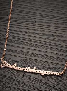 时尚风玫瑰金钛钢短款韩版锁骨链