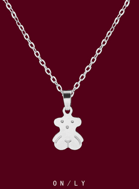 小熊项链女生颈链高级设计感轻奢小众锁骨链2024新款饰品洗不掉色