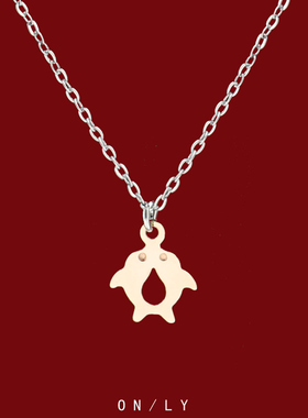 个性可爱幽灵项链ins甜酷创意嘻哈少女小众简约2024新款百搭链女