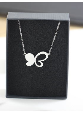 大镂空蝴蝶项链女颈链饰品锁骨链送女友闺蜜简约气质吊坠毛衣链
