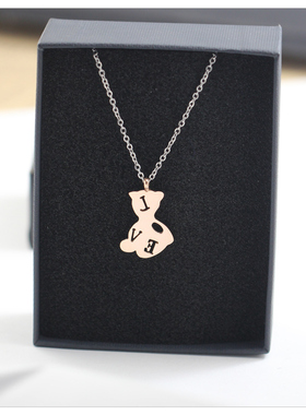 玫瑰金项链简约韩系小熊高级感轻奢精致ins小众百搭锁骨链配饰女