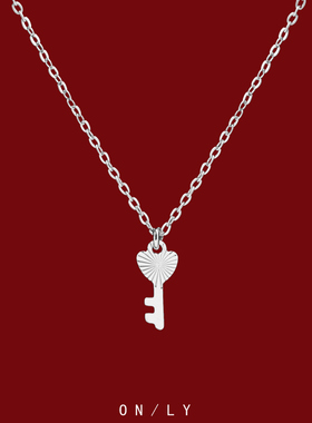 轻奢迷你小锁匙项链锁骨链2024新款小众设计感颈链钛钢水洗不掉色