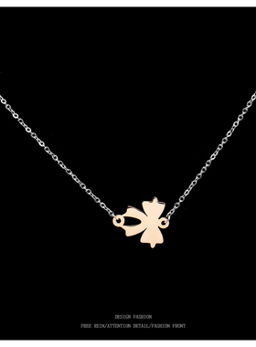 蝴蝶结项链女轻奢高级女士新款闺蜜生日情人节礼物送女友洗不掉色