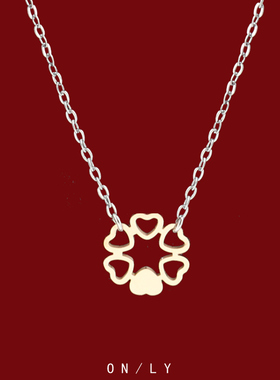 镂空几何多心项链女生设计感颈链经典时尚个性百搭锁骨链生日礼物