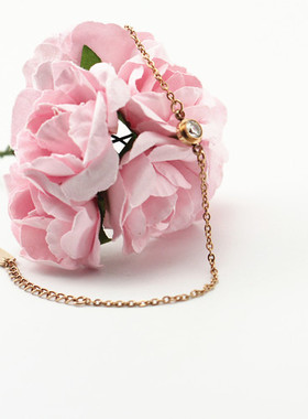 小巧玫瑰金韩国钛钢配饰礼物手链