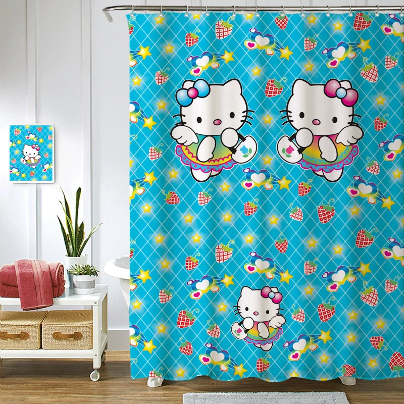 Hello Kitty, занавеска, водонепроницаемый комплект