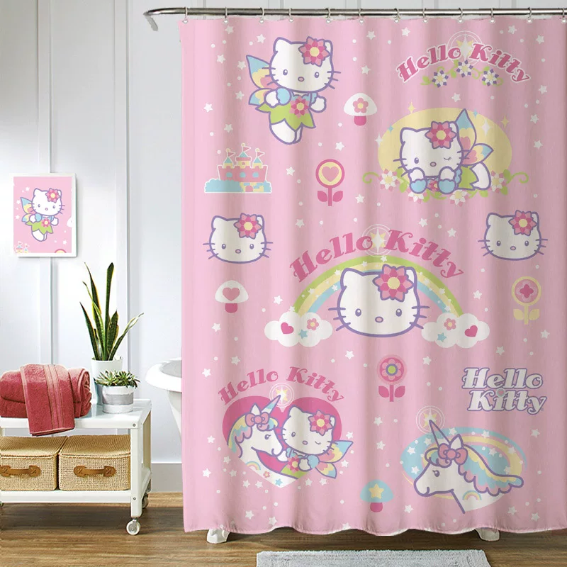 Hello Kitty, занавеска, водонепроницаемый комплект