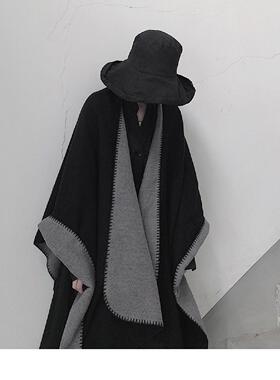披肩双面保暖带帽民族风男女秋冬